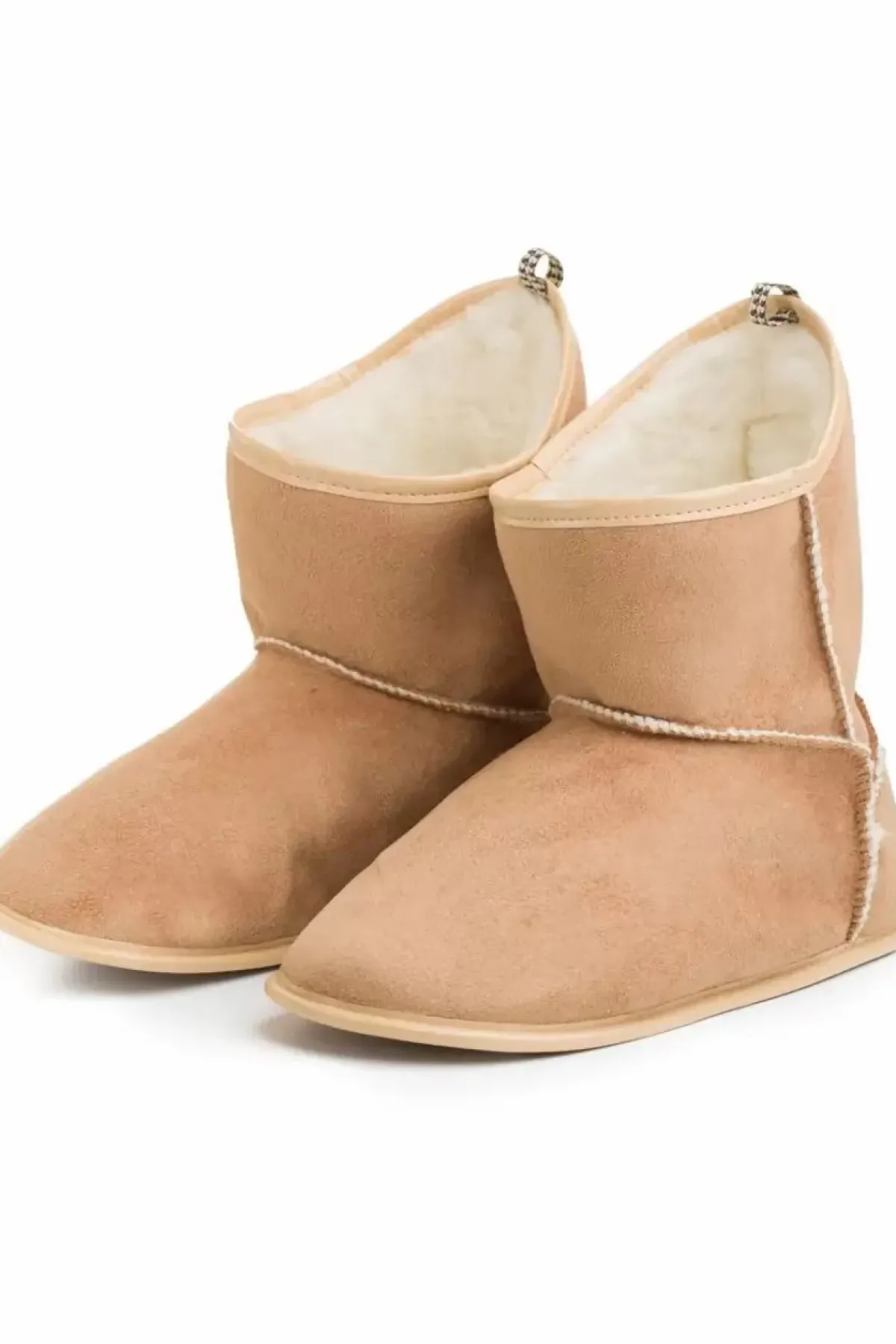 Danefæ Hausschuhe>Alwero Booties Ozy Velour Light Brown