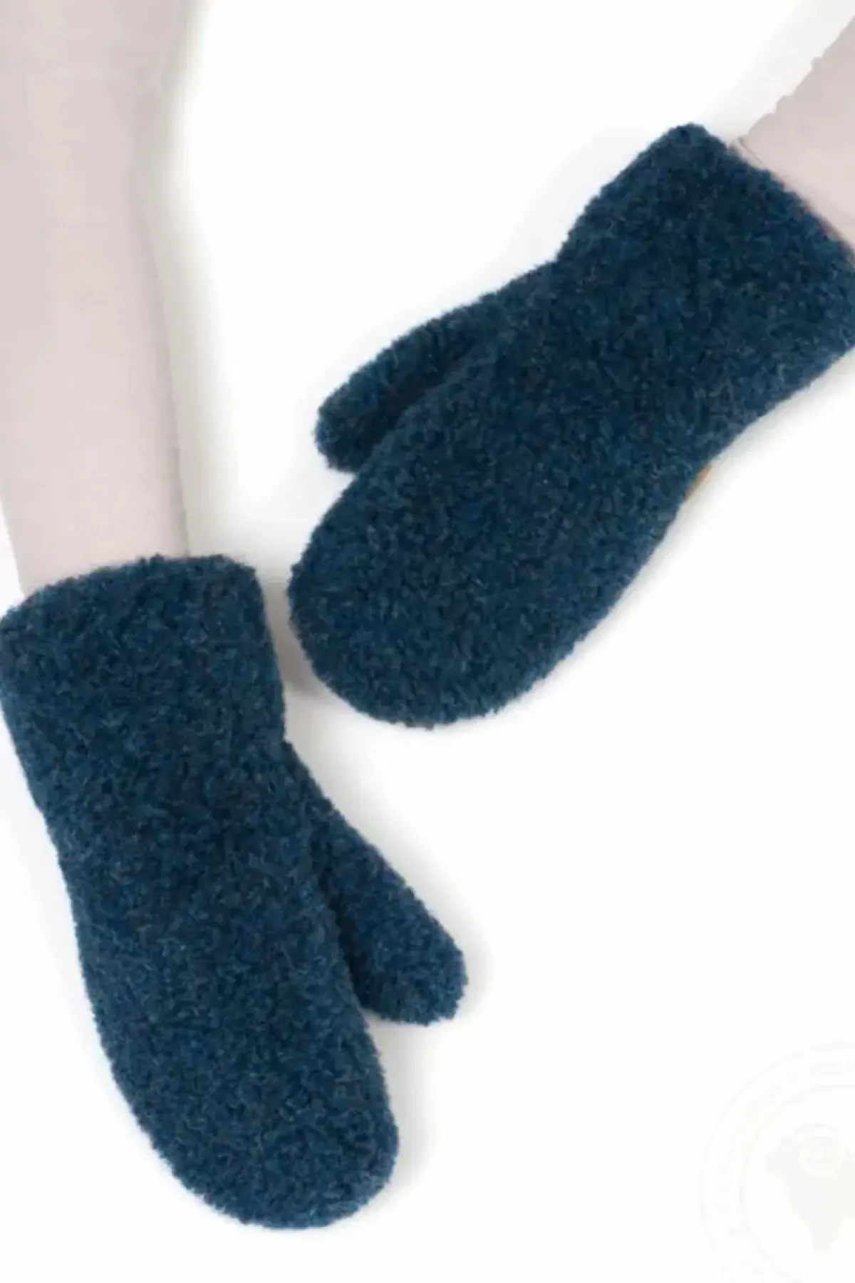 Danefæ Handschuhe>Alwero Wool Mittens Gully Dark Blue