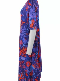 Danefæ Kleider>Dananemone Viscose Dress Deep Marine Walkabout
