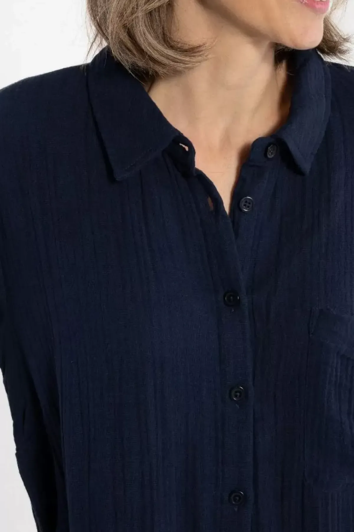 Danefæ Kleider>Danapril Ls Heavy Cloth Dress Dark Navy