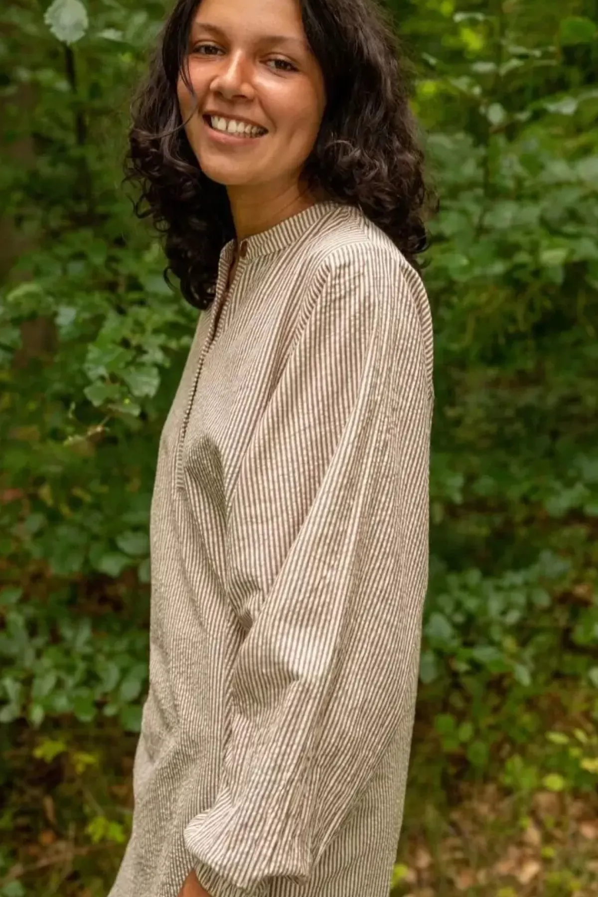 Danefæ Blusen>Danatelier Shirt Brick/Chalk