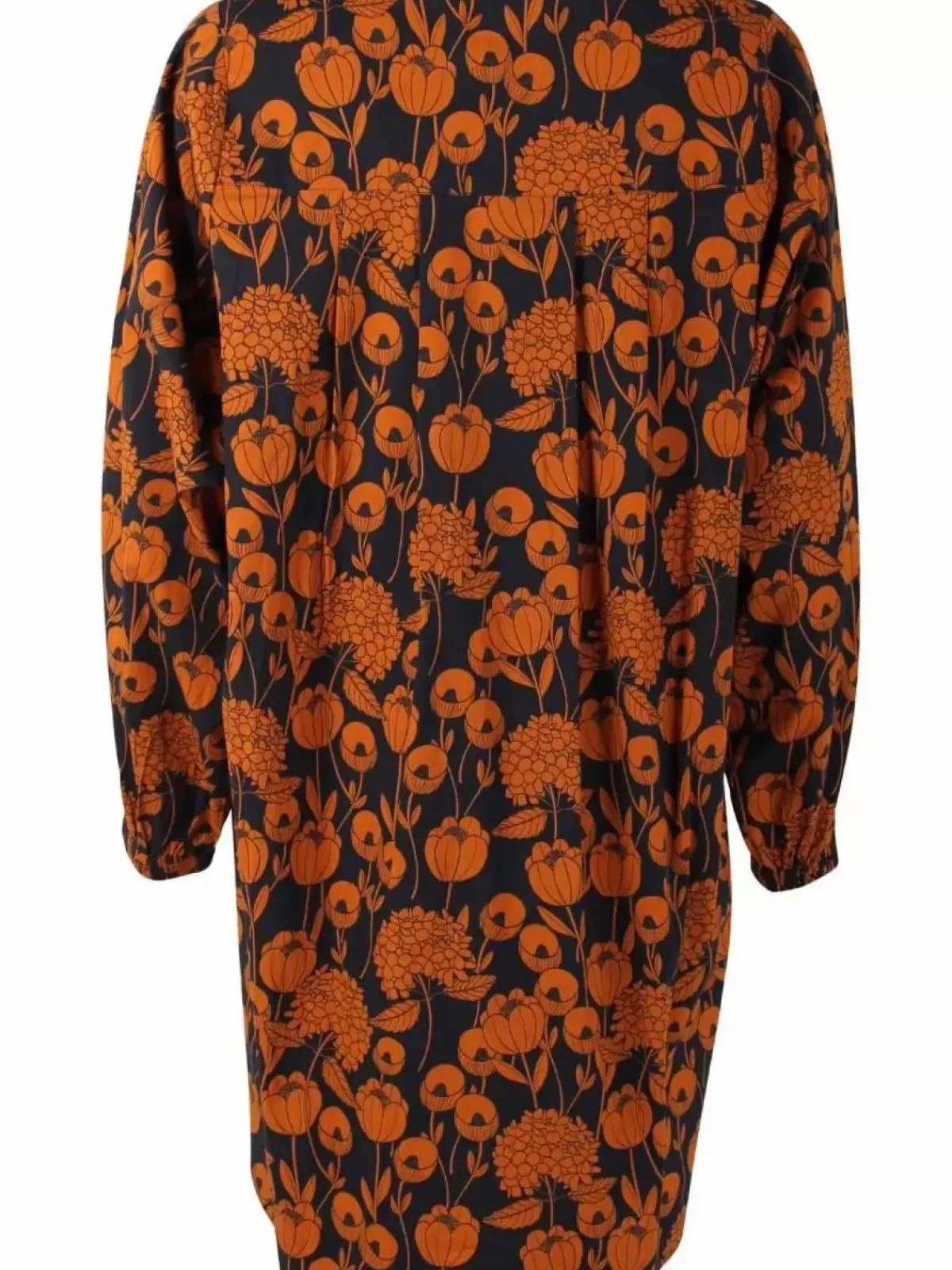 Danefæ Blusen>Danatelier Shirt Dk Navy/Occer Hortensia