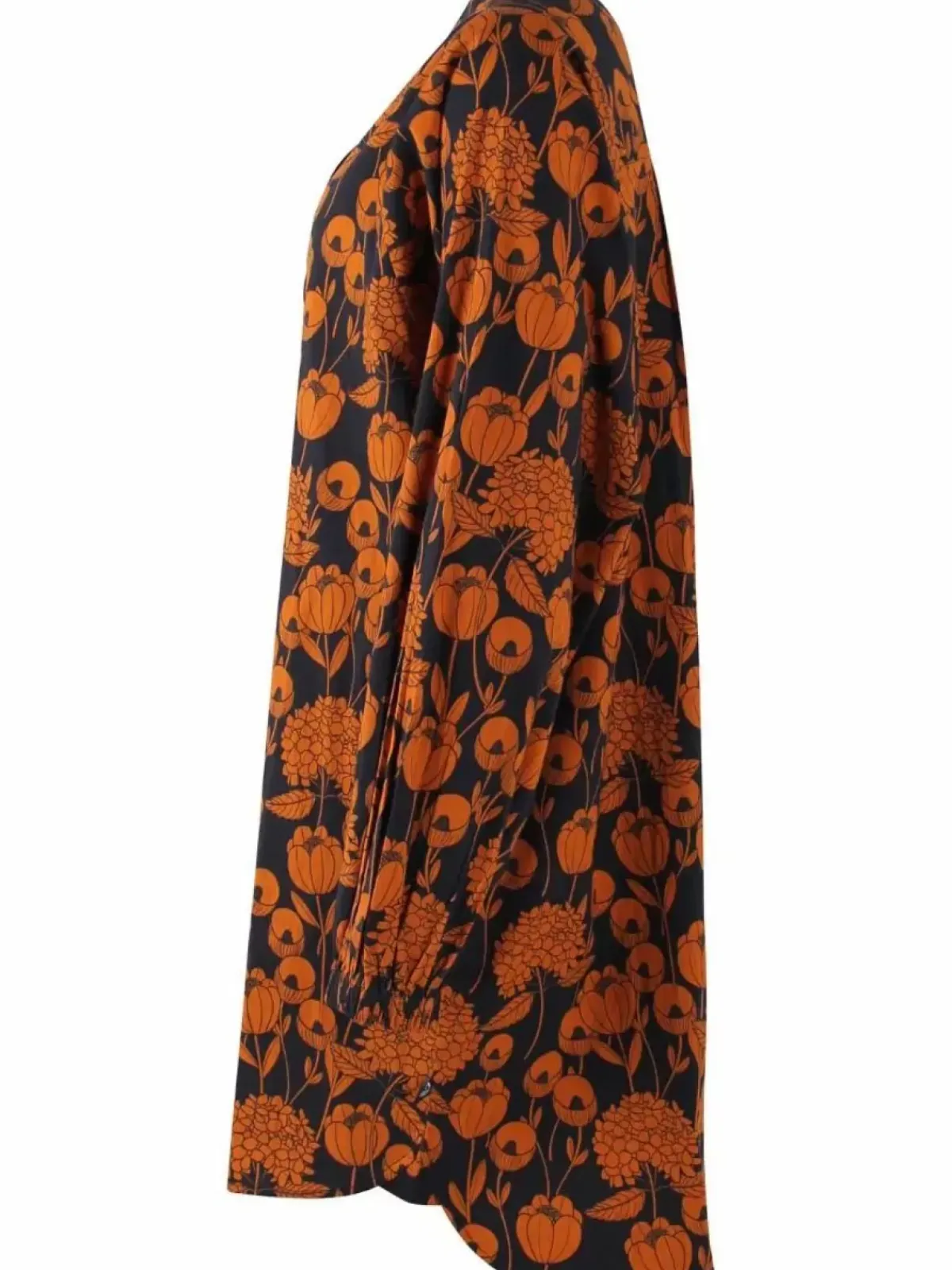 Danefæ Blusen>Danatelier Shirt Dk Navy/Occer Hortensia