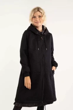 Danefæ Thermokleidung>Danebakke Thermo Coat Black Leaf