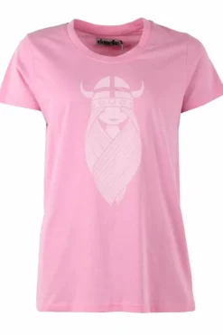 Danefæ T-Shirts>Danebasicladies Ss T Warm Rose Freja