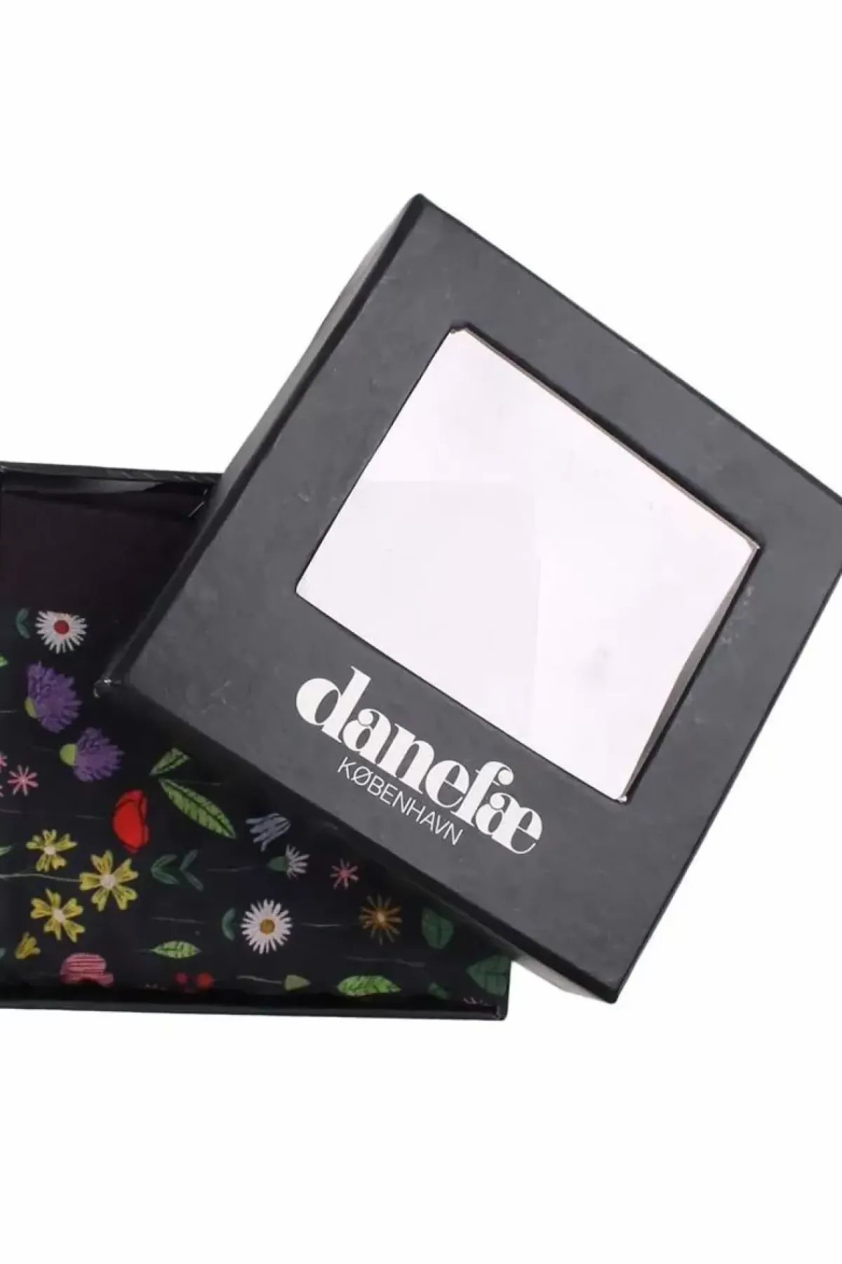 Danefæ Schals>Danebesser Scarf Dk Navy Botanical