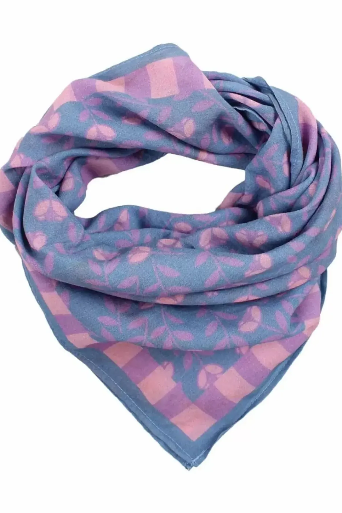 Danefæ Schals>Danebesser Scarf Light Blue Big Fleurie