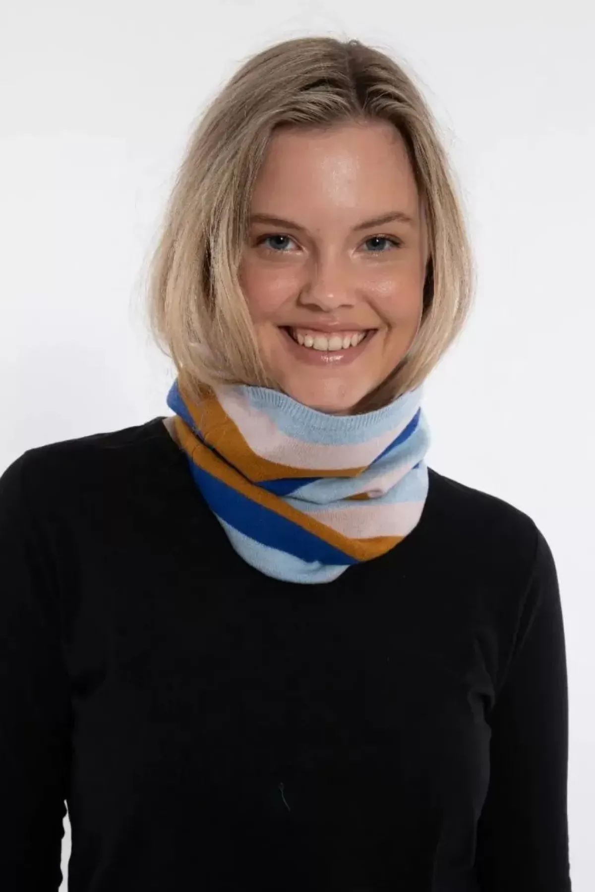 Danefæ Schals>Danebest Friend Merino Neckwarmer Gentle Stripe