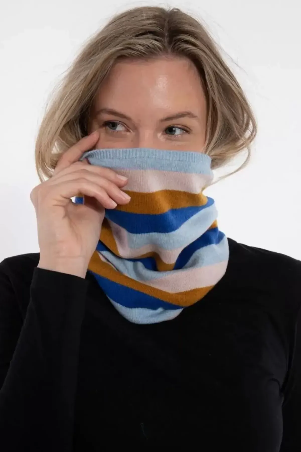 Danefæ Schals>Danebest Friend Merino Neckwarmer Gentle Stripe