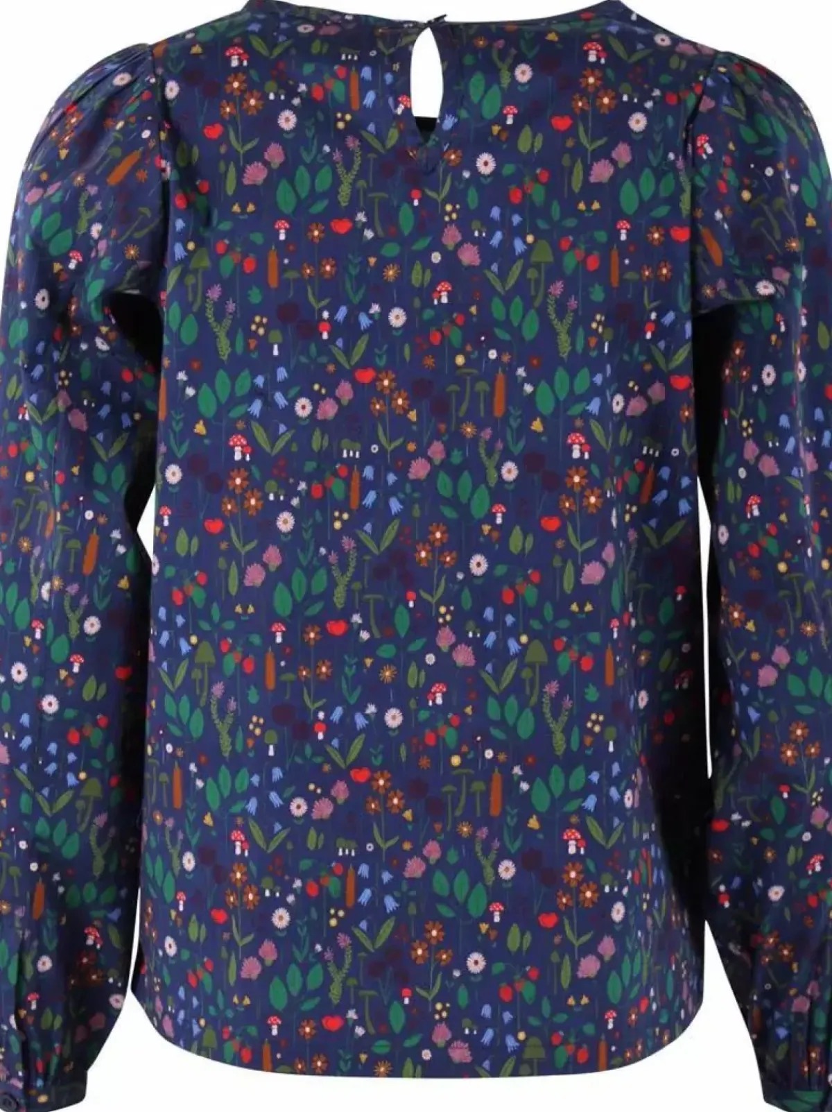 Danefæ Blusen>Danebette Poplin Shirt Grey Marine Botanical