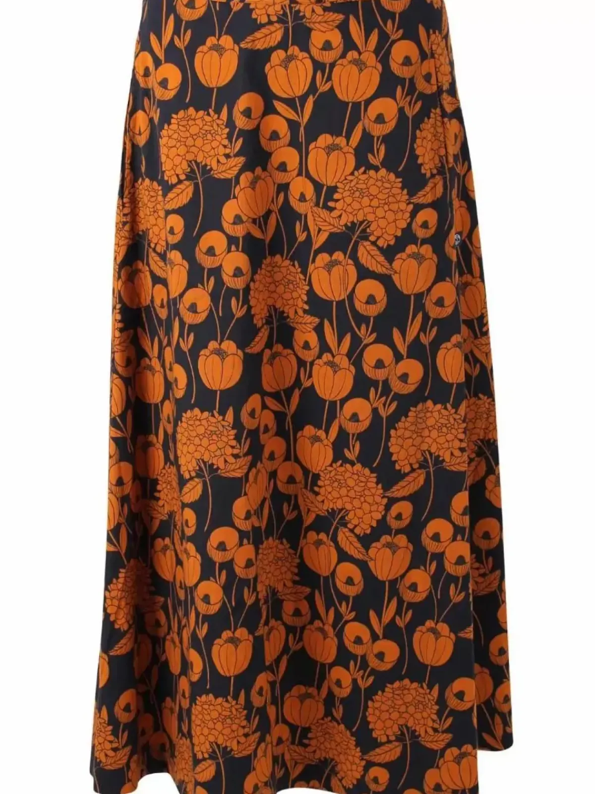 Danefæ Röcke>Danebrava Poplin Skirt Dk Navy/Occer Hortensia