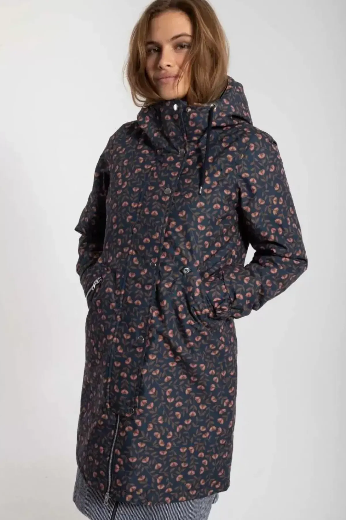 Danefæ Winterjacken>Danebrunhilde Winter Parka Navy Fleurie