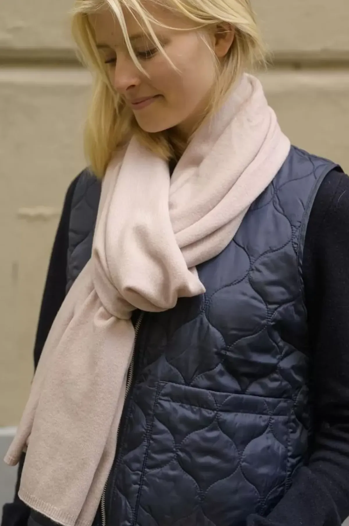Danefæ Schals>Danebundle-Up Merino Scarf Powder Pink