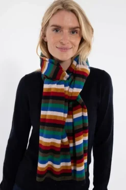 Danefæ Schals>Danebundle-Up Merino Scarf Royal Stripe