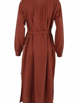 Danefæ Kleider>Danecake Searsucker Dress Rust/Dark Navy