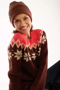 Danefæ Mützen/Hute>Danecarmen Beanie Cognac/Bronze Glitter