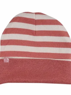 Danefæ Mützen/Hute>Danecarmen Beanie Rose Beige W. Glitter/Rose Beige_Offwhite