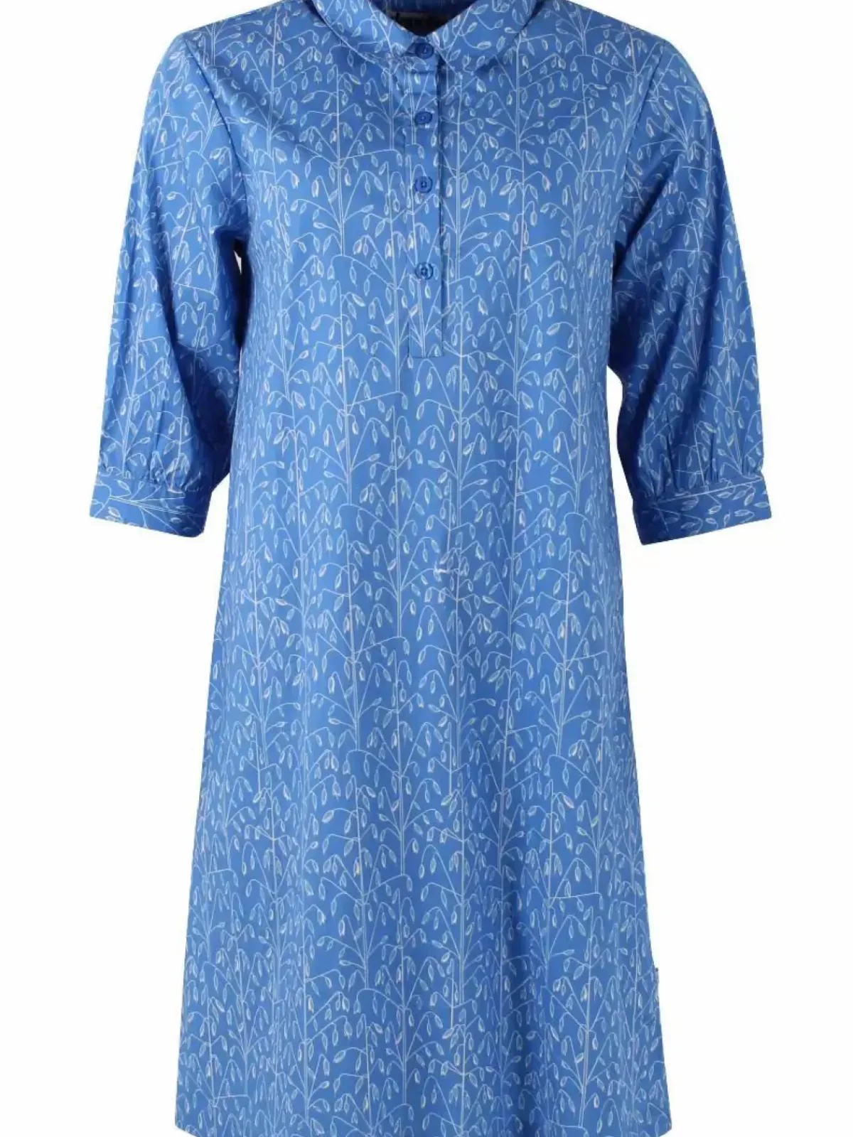 Danefæ Kleider>Danecarnation Poplin Dress Cold Blue/Chalk Oats