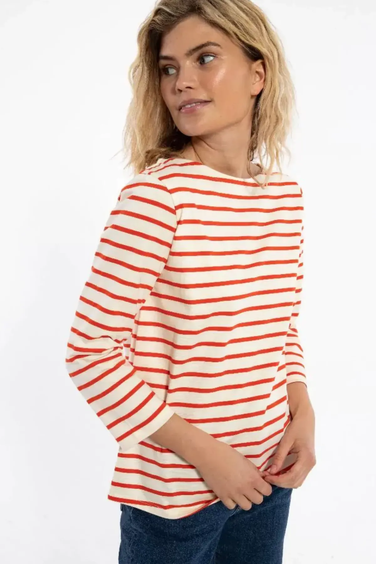 Danefæ Hemden Und Shirts>Danecarribean Heavy Cotton Tee Chalk/Bright Red