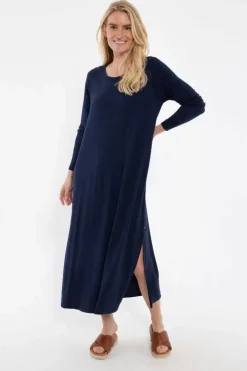 Danefæ Kleider>Danecasilda Ls Viscose Dress Navy