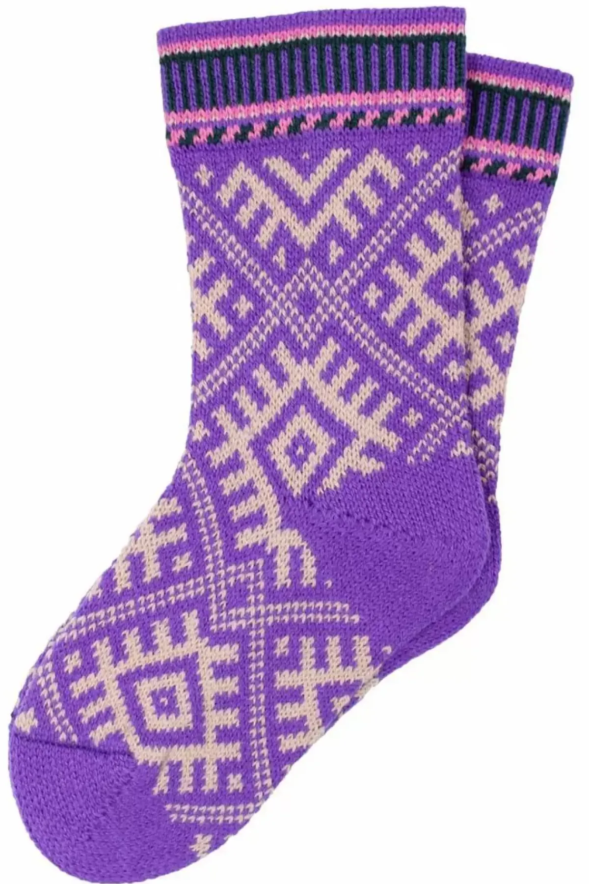 Danefæ Socken Und Strümpfe>Danechalet Wool Socks Purple/Offwhite