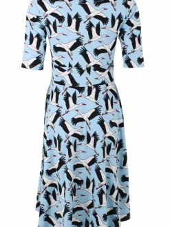 Danefæ Kleider>Danecharlotte Cotton Dress Light Blue Stork