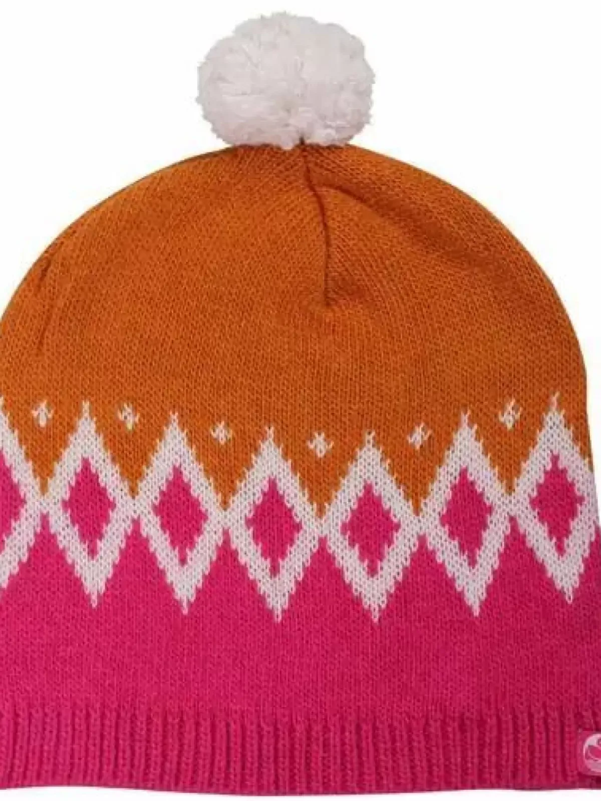Danefæ Mützen/Hute>Danecountry Beanie Honey_Offwhite/Hotpink