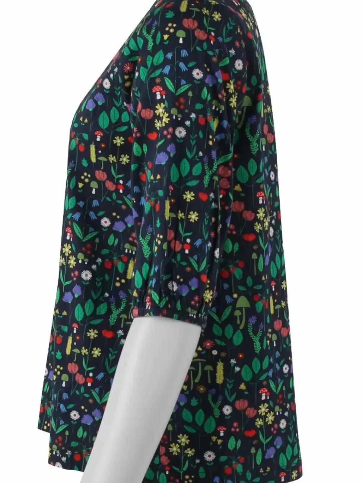 Danefæ Blusen>Danecremant Poplin Shirt Dk Navy Botanical
