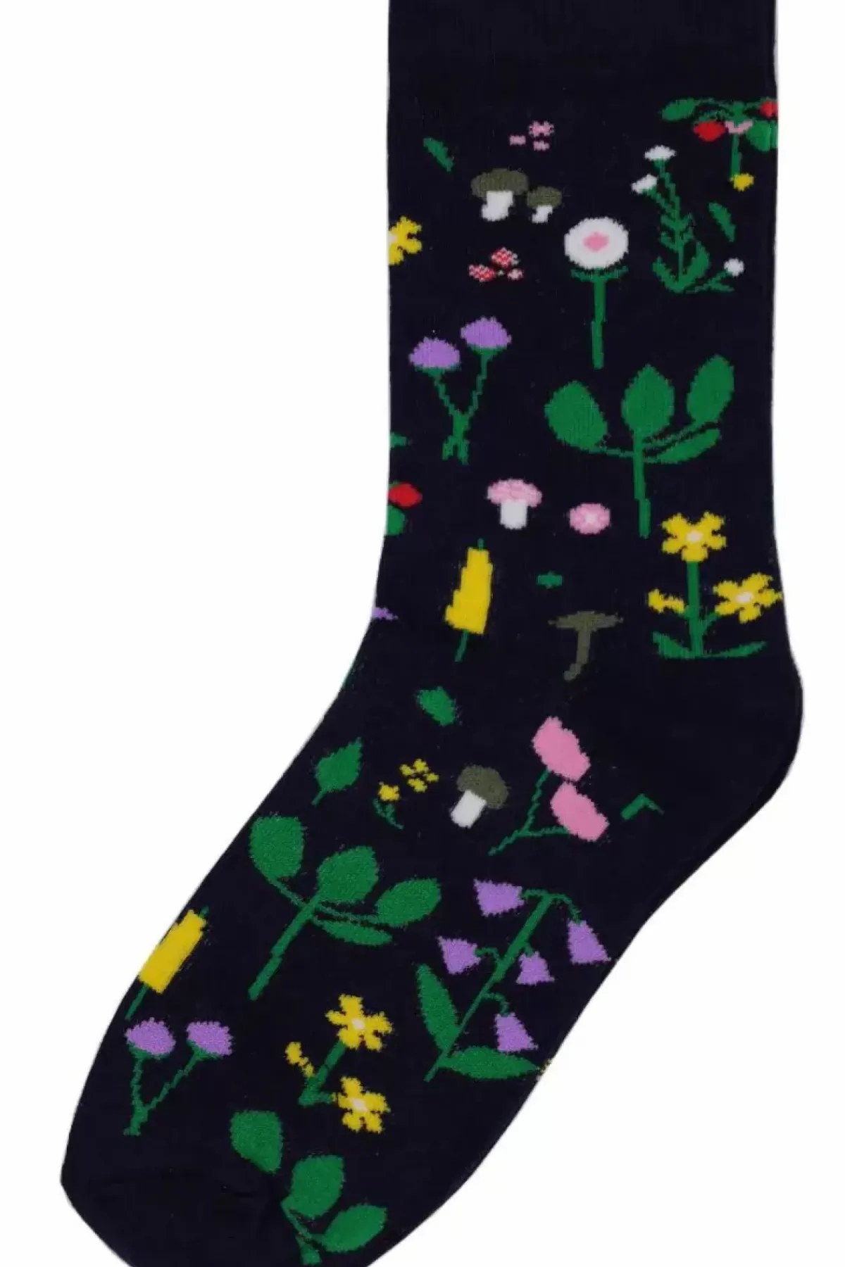 Danefæ Socken Und Strümpfe>Danedanmark Ladies Socks Navy Botanical