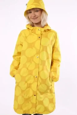 Danefæ Regenjacken>Danedith Rainjacket Mustard/Yellow Megadot