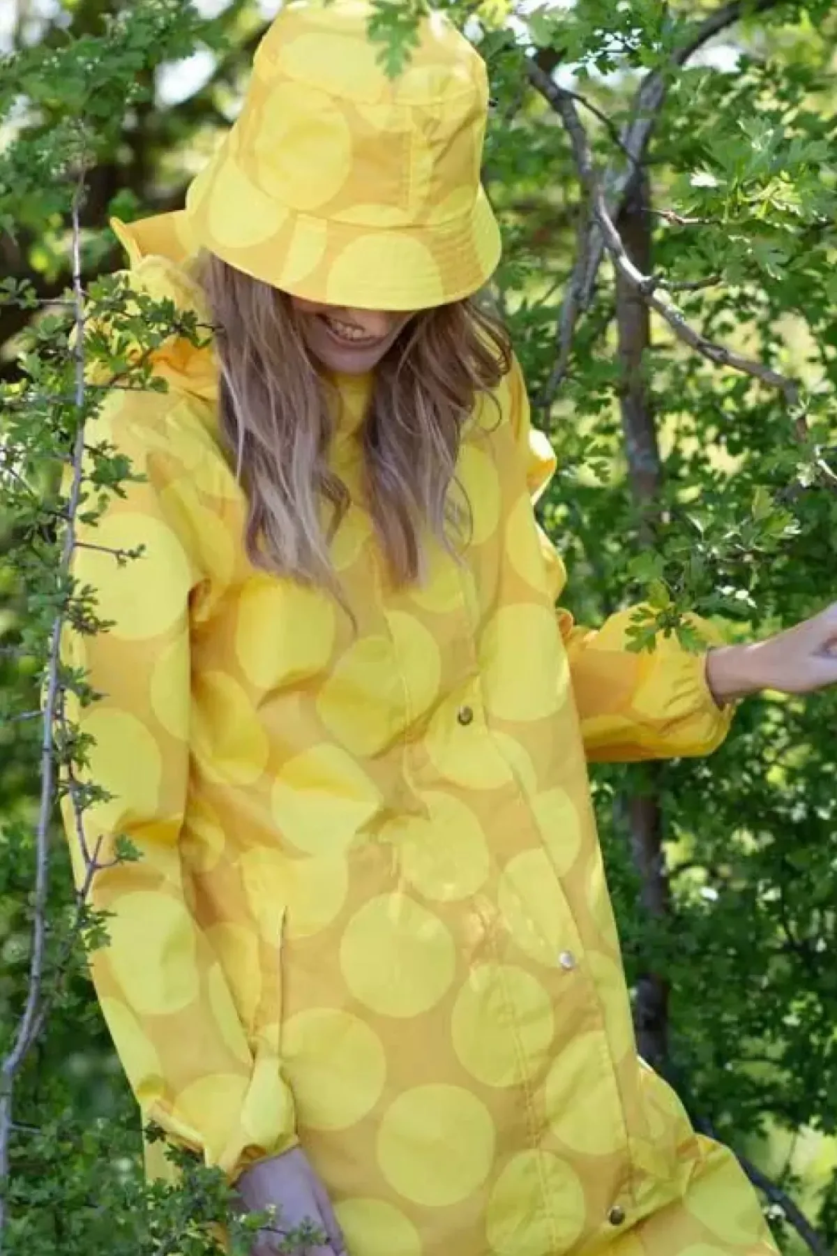 Danefæ Regenjacken>Danedith Rainjacket Mustard/Yellow Megadot