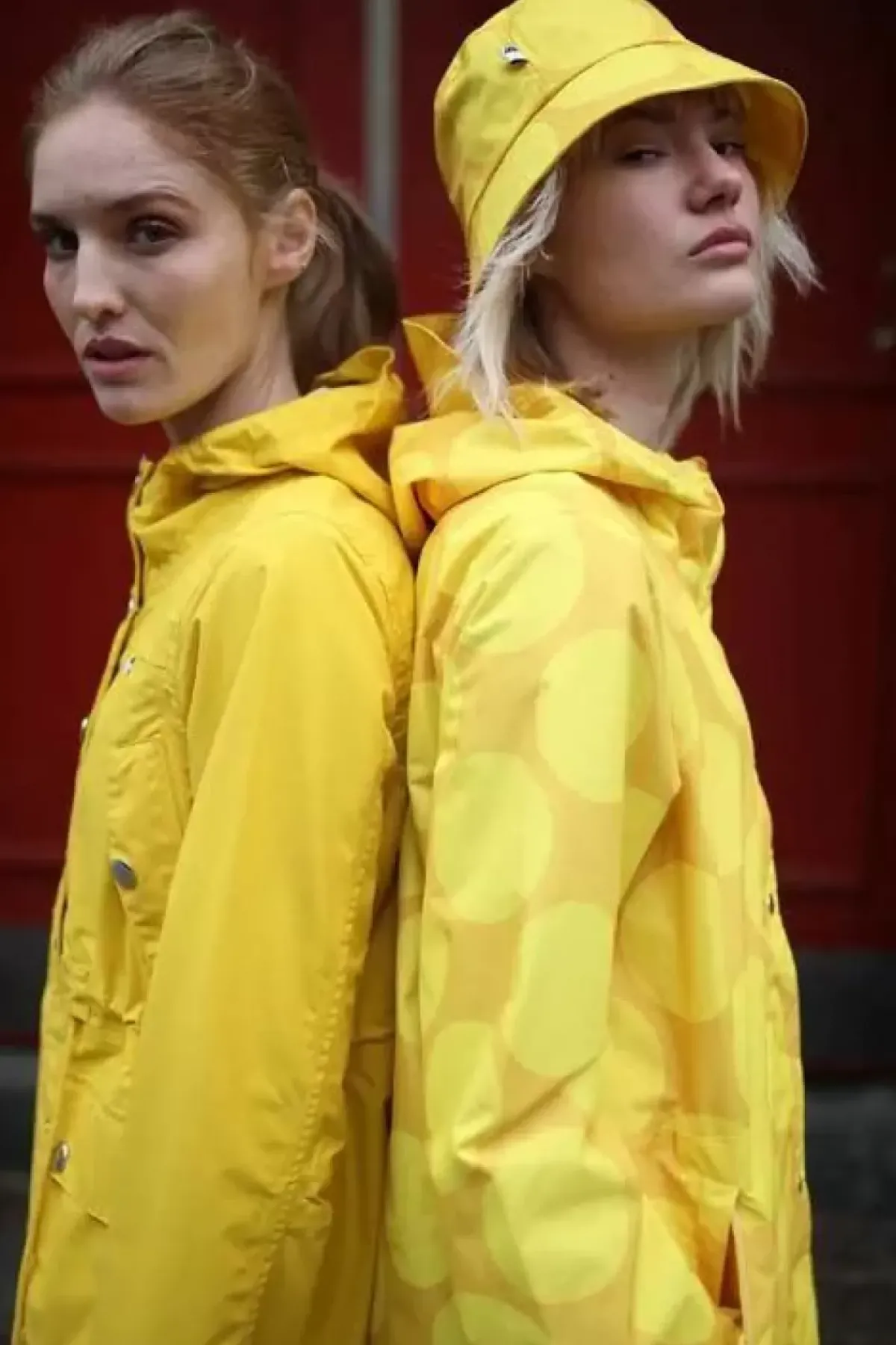 Danefæ Regenjacken>Danedith Rainjacket Mustard/Yellow Megadot