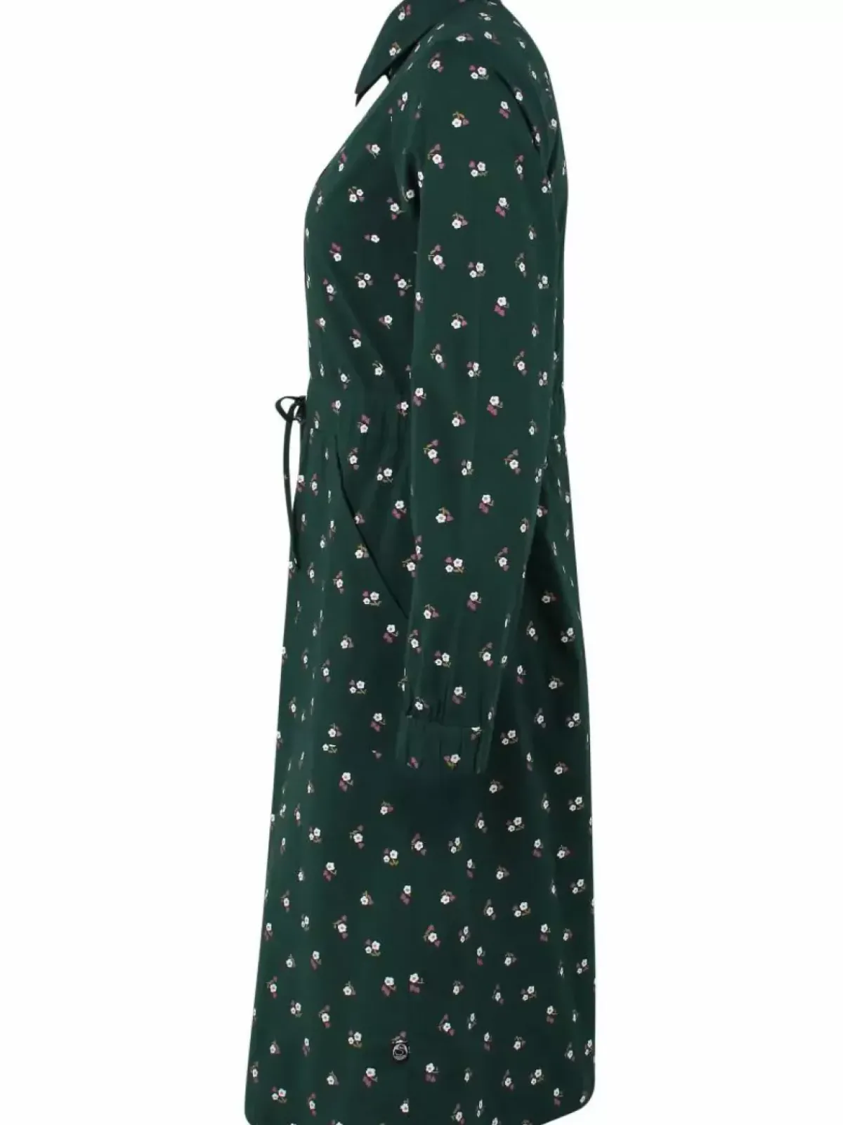 Danefæ Kleider>Daneditte Poplin Dress Deep Forest Miniflower