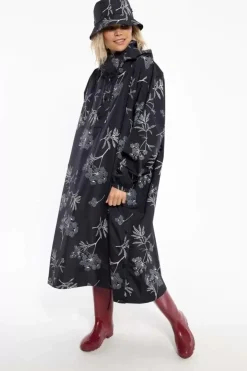 Danefæ Regenjacken>Danedream Drops Rain Poncho Black Hemlock