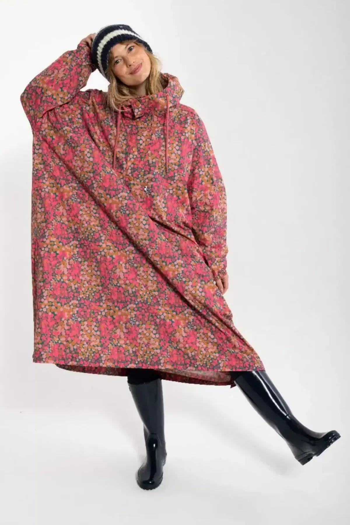 Danefæ Regenjacken>Danedream Drops Rain Poncho Berrygood Pink