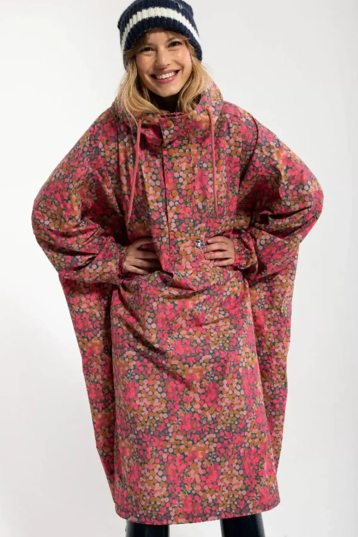Danefæ Regenjacken>Danedream Drops Rain Poncho Berrygood Pink