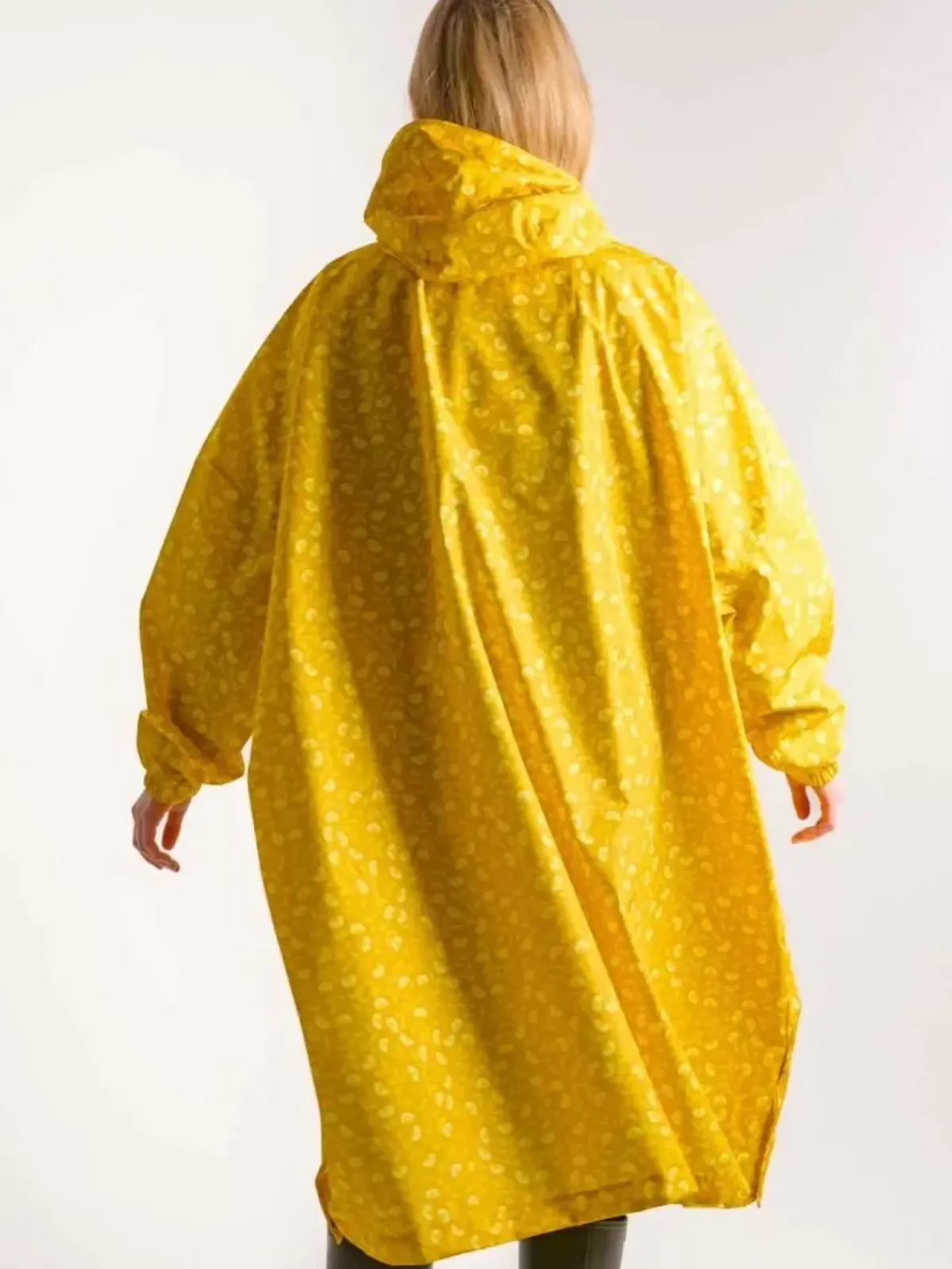 Danefæ Regenjacken>Danedream Drops Rain Poncho Dark Yellow Fleurie