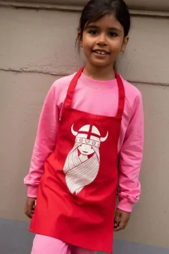 Danefæ Textilien Für Kinder> Apron - Kids Dark Red Freja