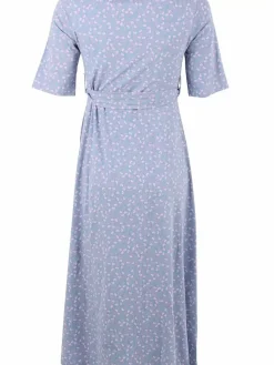 Danefæ Kleider>Daneflora Cotton Dress Light Blue Fleurie