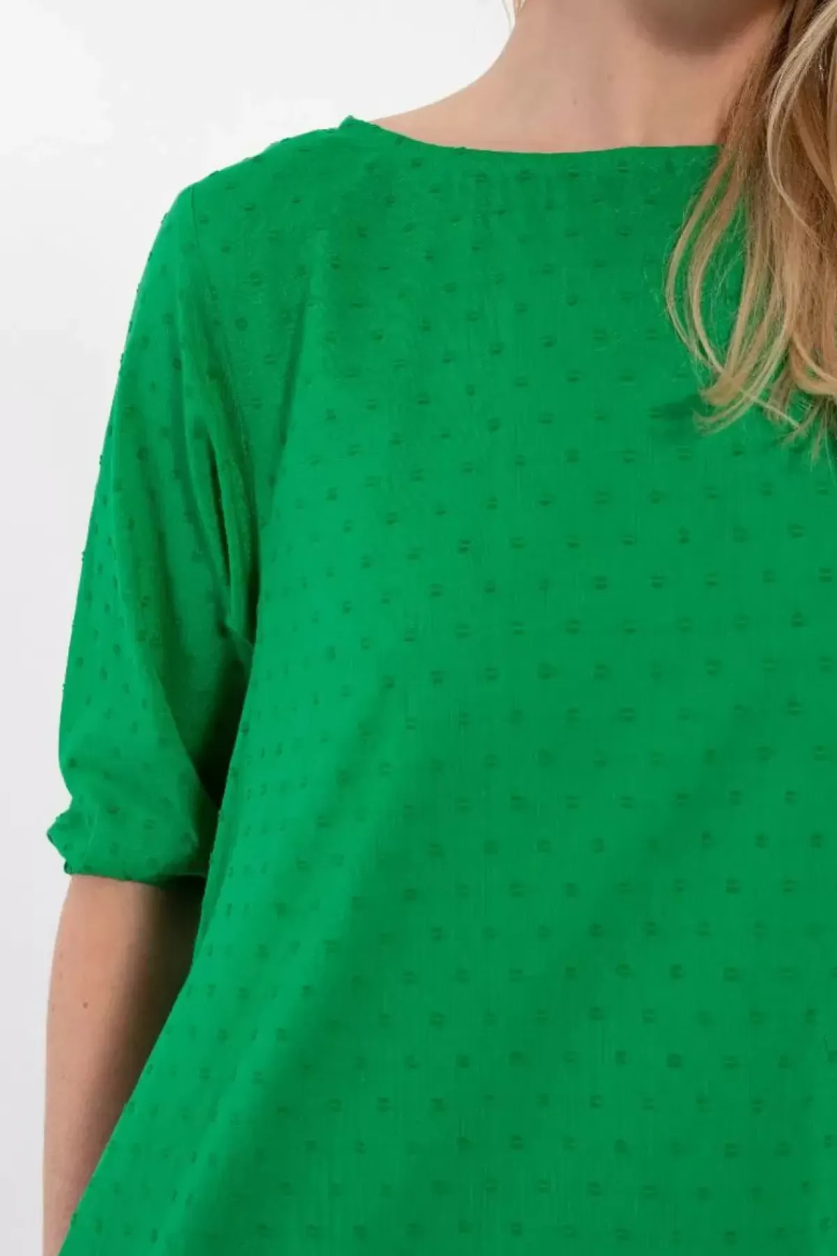 Danefæ Kleider>Danefresia Cotton Dot Dress Green