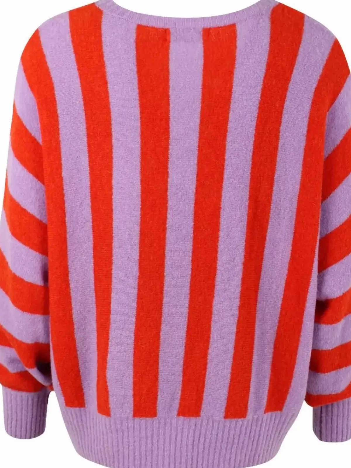 Danefæ Strickwaren>Danegenerous Wool Sweater Soft Viola/Bright Red