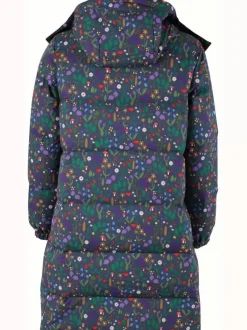 Danefæ Winterjacken>Daneget Down Winter Coat Aop Grey Marine Botanical