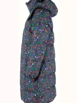 Danefæ Winterjacken>Daneget Down Winter Coat Aop Grey Marine Botanical