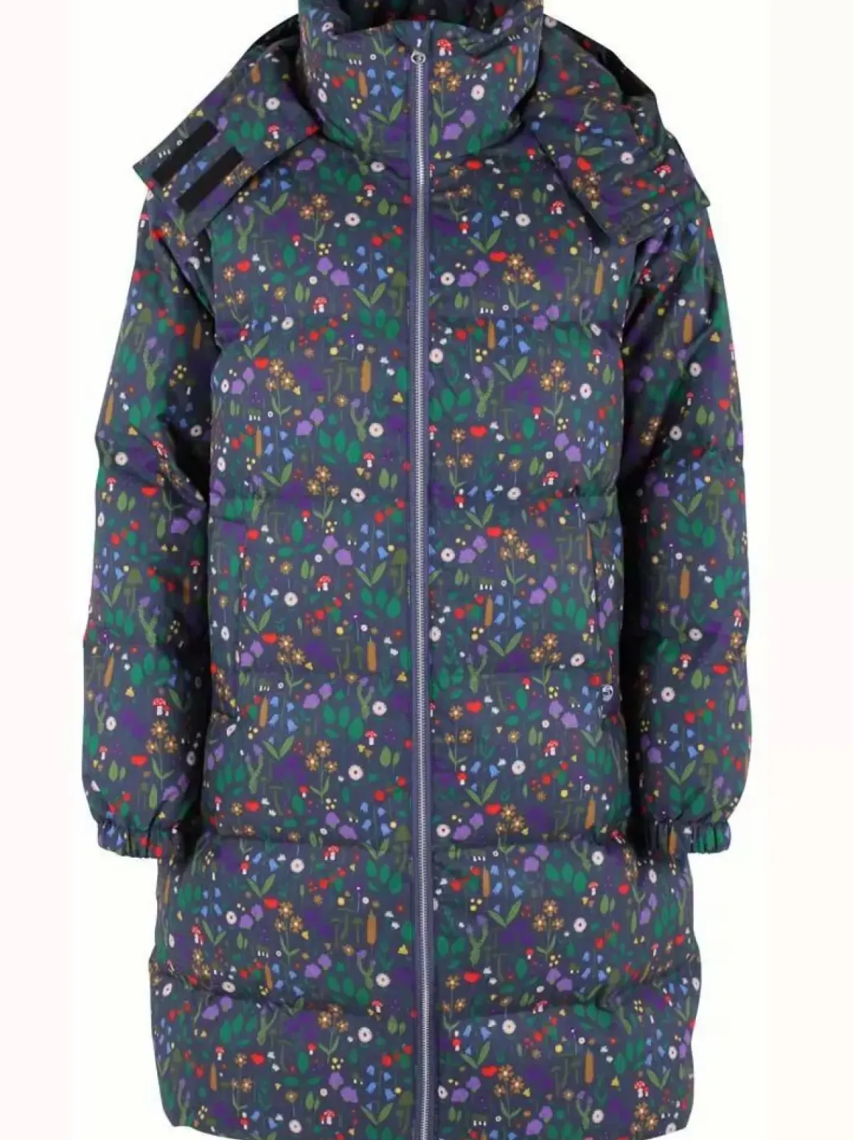 Danefæ Winterjacken>Daneget Down Winter Coat Aop Grey Marine Botanical