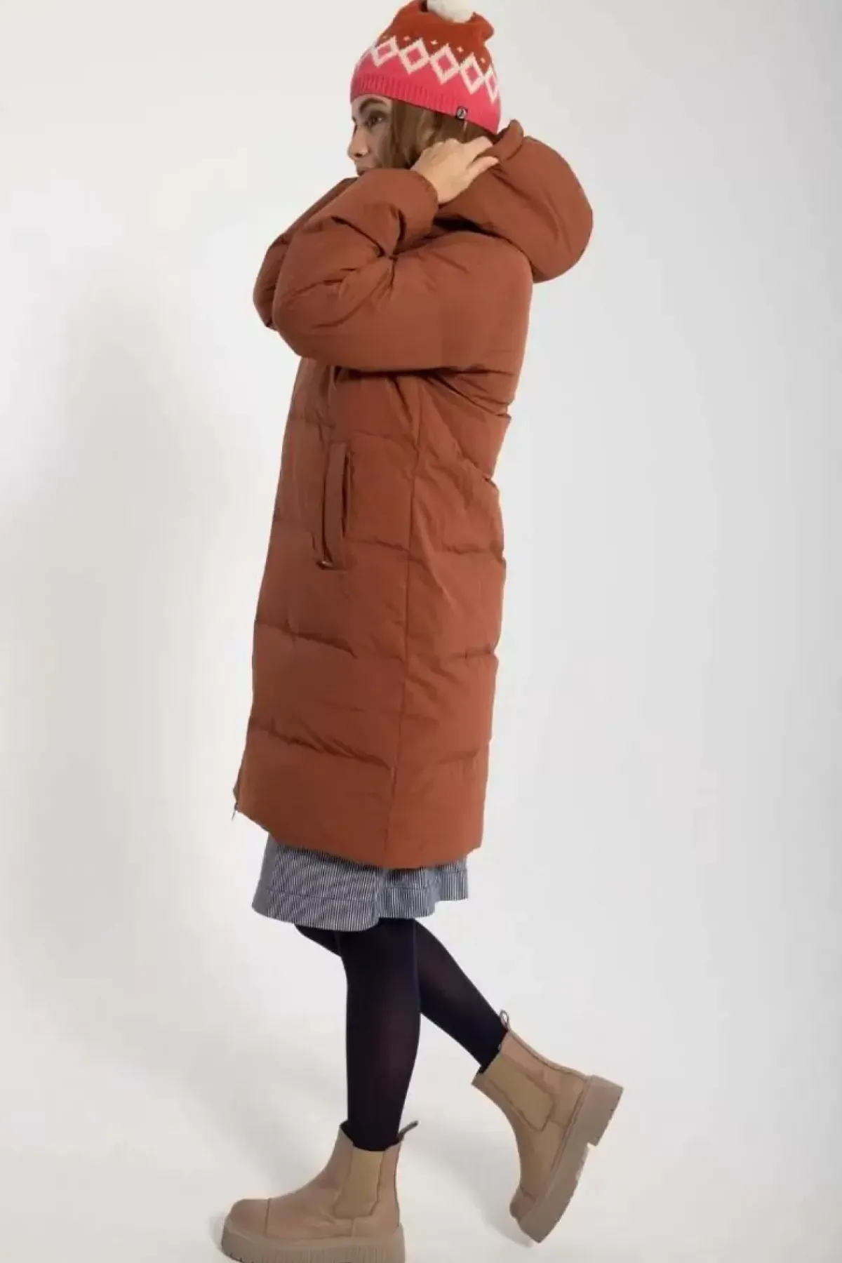 Danefæ Winterjacken>Daneget Down Winter Coat Beige Rose