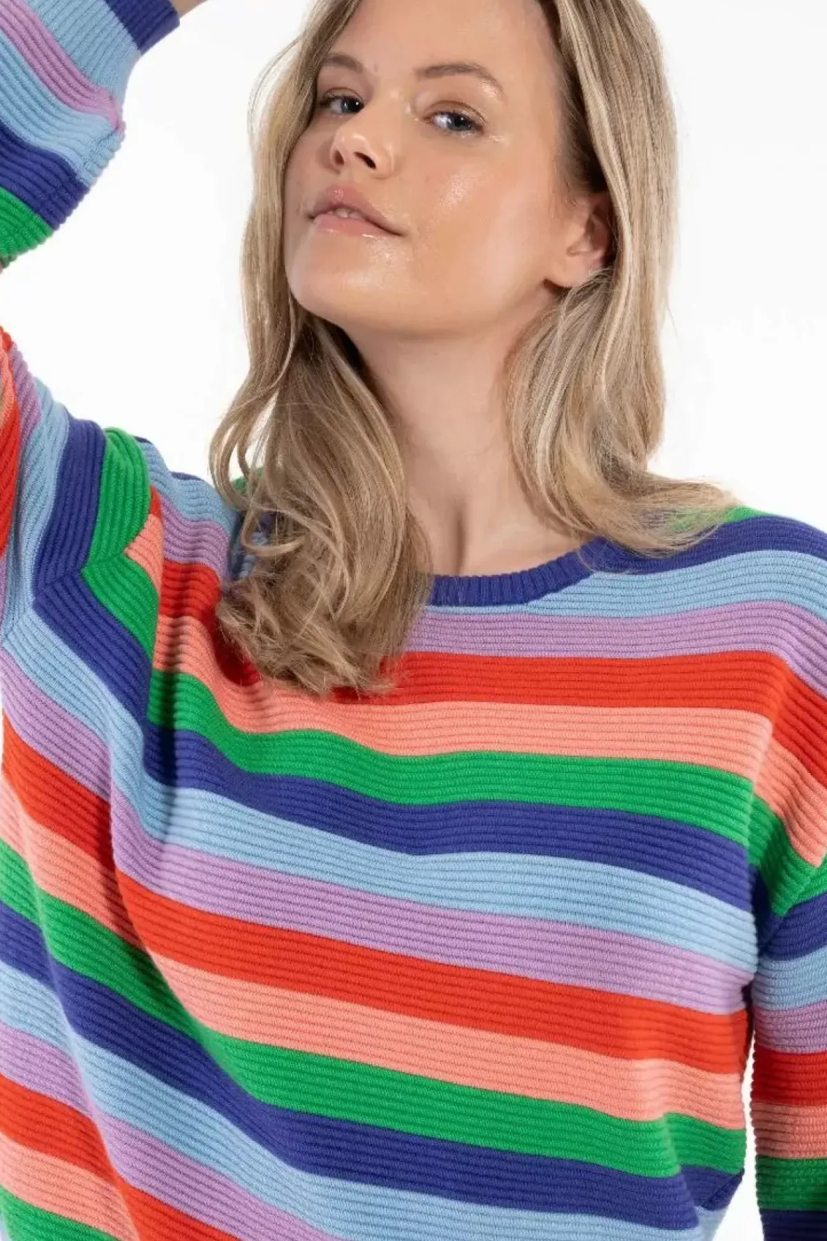 Danefæ Strickwaren>Danegold 3D Crotchet Knit Sweater Multicolor 1
