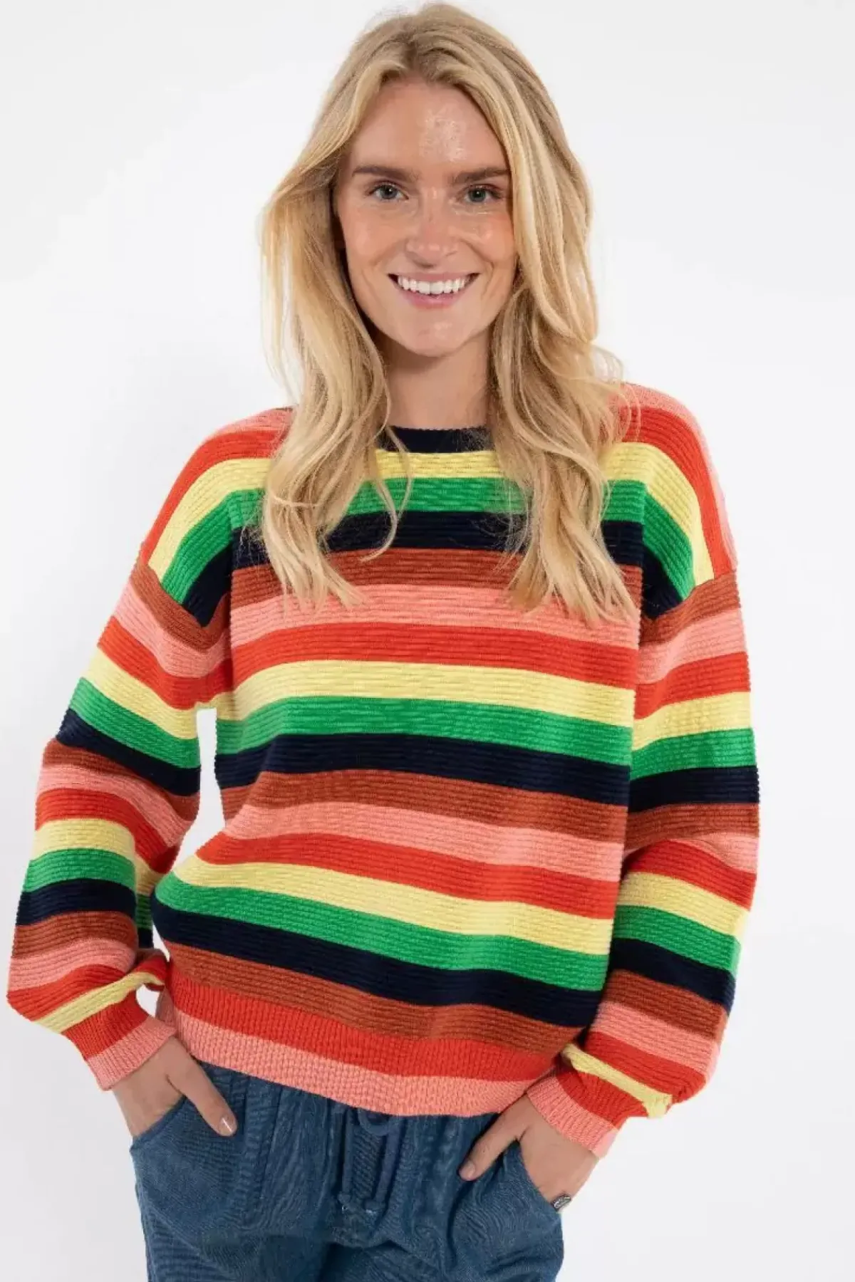 Danefæ Strickwaren>Danegold 3D Crotchet Knit Sweater Multicolor 2