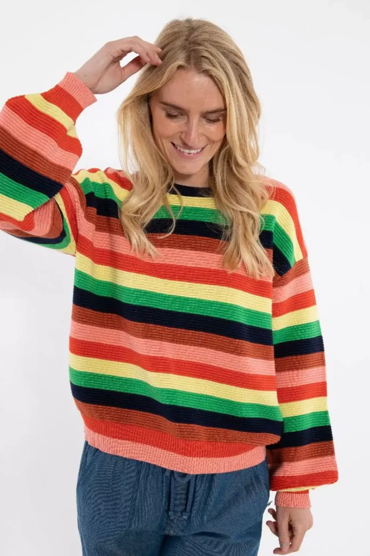 Danefæ Strickwaren>Danegold 3D Crotchet Knit Sweater Multicolor 2