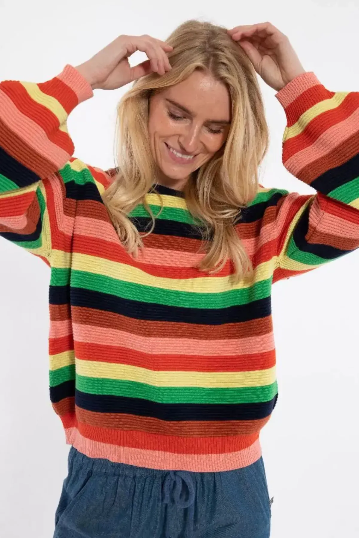 Danefæ Strickwaren>Danegold 3D Crotchet Knit Sweater Multicolor 2