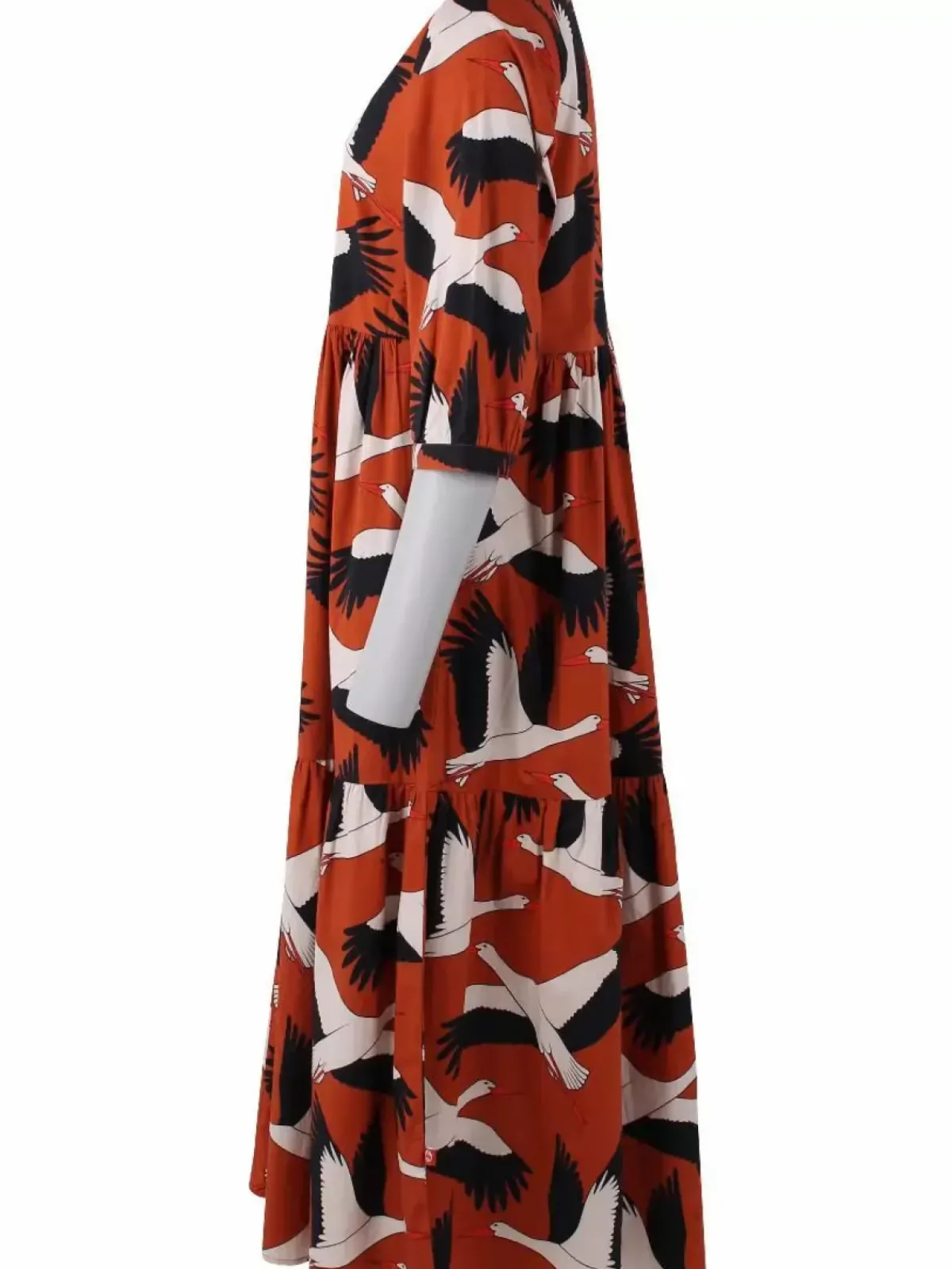 Danefæ Kleider>Danegoodie Dress Rust Big Stork
